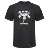 Maillot de Sport Homme Padel Septuagenaire Homme - T-Shirt Respirant Polyester Manches Courtes - Cadeau Sportif Anniversaire Noël Fête des Pères