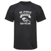 Maillot de Sport Homme Peche Octogenaire Homme - T-Shirt Respirant Polyester Manches Courtes - Cadeau Sportif Anniversaire Noël Fête des Pères