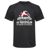 Maillot de Sport Homme Pentathlon Une Legende Tu Deviendras - T-Shirt Respirant Polyester Manches Courtes - Cadeau Sportif Anniversaire Noël Fête des Pères