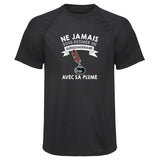 Maillot de Sport Homme Plume Copie Quinquagenaire Homme - T-Shirt Respirant Polyester Manches Courtes - Cadeau Sportif Anniversaire Noël Fête des Pères