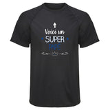 Maillot de Sport Homme pour Pape Super - T-Shirt Respirant Polyester Manches Courtes - Cadeau Sportif Anniversaire Noël Fête des Pères