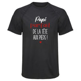Maillot de Sport Homme pour Papi Parfait de Le Tete aux Pieds - T-Shirt Respirant Polyester Manches Courtes - Cadeau Sportif Anniversaire Noël Fête des Pères