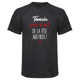 Maillot de Sport Homme pour Temoin Parfait de Le Tete aux Pieds - T-Shirt Respirant Polyester Manches Courtes - Cadeau Sportif Anniversaire Noël Fête des Pères