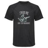 Maillot de Sport Homme Saut en Parachute Copie Jpeux Pas - T-Shirt Respirant Polyester Manches Courtes - Cadeau Sportif Anniversaire Noël Fête des Pères