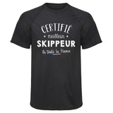 Maillot de Sport Homme Skippeur - T-Shirt Respirant Polyester Manches Courtes - Cadeau Sportif Anniversaire Noël Fête des Pères