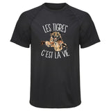 Maillot de Sport Homme Tigre Cest la Vie - T-Shirt Respirant Polyester Manches Courtes - Cadeau Sportif Anniversaire Noël Fête des Pères