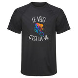 Maillot de Sport Homme Velo Cest la Vie - T-Shirt Respirant Polyester Manches Courtes - Cadeau Sportif Anniversaire Noël Fête des Pères