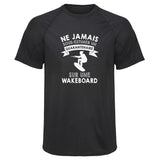 Maillot de Sport Homme Wakeboard Copie Quarantenaire Homme - T-Shirt Respirant Polyester Manches Courtes - Cadeau Sportif Anniversaire Noël Fête des Pères