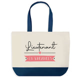 Sac de shopping bleu Lieutenant en Vacances