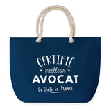Sac de plage Bleu anse corde Certifié meilleur Avocat
