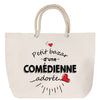 Sac Fête des Mères Mamie Famille Idée Cadeau anniversaire Noël Travail Boulot Métier Départ Retraite Collègue Femme cabas shopping plage