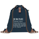 sac a dos homme bleu coton recycle avec pochette idee cadeau utile pour collegue papa ou ami cadeau homme noel anniversaire secret santa ou depart a la retraite sac durable pratique et robuste design sobre et elegant