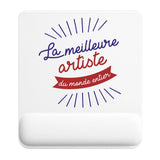 Tapis de souris ergonomique avec repose-poignet, accessoire bureau pour femme et homme, fête des pères, cadeau pas cher, idée cadeau fête des mères, secret santa, départ à la retraite, télétravail et gaming