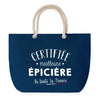 Sac de plage Bleu anse corde Certifiée meilleure Épicière