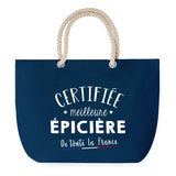 Sac de plage Bleu anse corde Certifiée meilleure Épicière