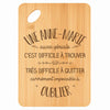 Planche bambou gravée personnalisée femme idée cadeau Fête des Mères apéro 30×20 prénom cuisine plateau fromage anniversaire noel maman mamie
