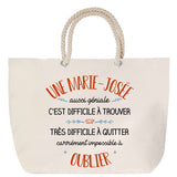 Sac Fête des Mères Mamie Famille Idée Cadeau anniversaire Noël Travail Boulot Métier Départ Retraite Collègue Femme cabas shopping plage