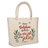 Sac Fête des Mères Mamie Famille Idée Cadeau anniversaire Noël Travail Boulot Métier Départ Retraite Collègue Femme cabas shopping plage