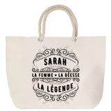 Sac Fête des Mères Mamie Famille Idée Cadeau anniversaire Noël Travail Boulot Métier Départ Retraite Collègue Femme cabas shopping plage