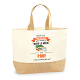 Sac Jute Fête des Mères Fêtes des Pères Mamie Papi Famille Idée Cadeau anniversaire Noël Travail Boulot Métier Départ Retraite Collègue Femme Homme