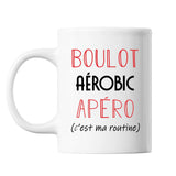 Mug Aérobic C'est ma Routine Blanc| Tasse Humour - Planetee