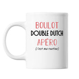 Mug Double Dutch C'est ma Routine Blanc - Planetee