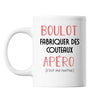 Mug Fabriquer des Couteaux C'est ma Routine Blanc - Planetee