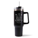 Mug isotherme Jean-Noël Liste des enfants sages Noir