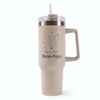 Mug isotherme Joyeux noël Beau-Papa cerf Beige