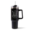Mug isotherme Mamoune Liste des enfants sages Noir