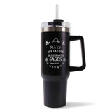 Mug isotherme NiÃ¨ce Liste des enfants sages Noir