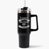 Mug isotherme Noir Bébé Superwoman
