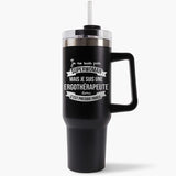 Mug isotherme Noir Ergothérapeute Superwoman