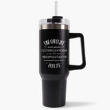 Mug isotherme Noir Une Caroline aussi géniale
