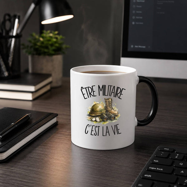 Mug Magique Être militaire c'est la vie