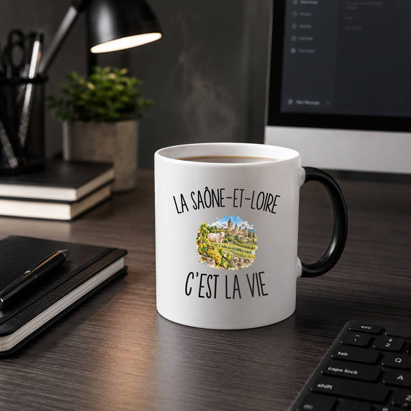 Mug Magique La Saône-et-Loire c’est la vie