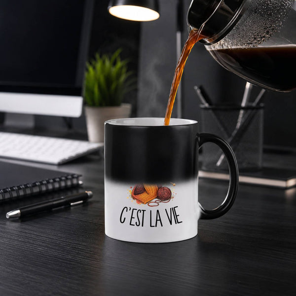 Mug Magique Le tricot c'est la vie