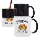 Mug Magique Les croissants c'est la vie