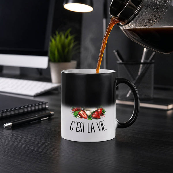 Mug Magique Les fraises c'est la vie
