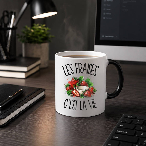 Mug Magique Les fraises c'est la vie