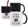 Mug Magique Les Poils de Chat Partout c’est la vie