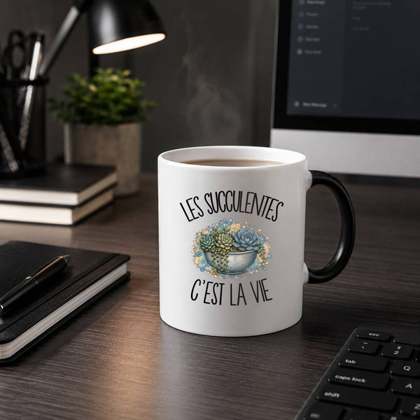 Mug Magique Les succulentes c'est la vie