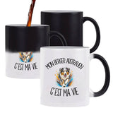 Mug Magique Mon Berger Australien c'est ma vie