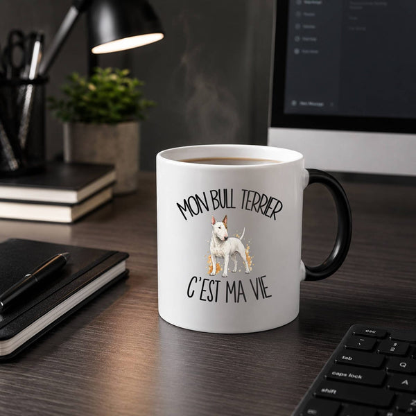 Mug Magique Mon Bull Terrier c'est ma vie