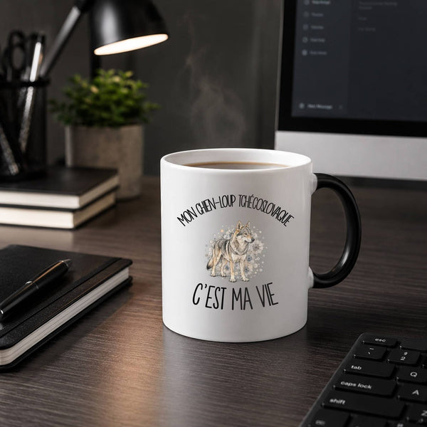 Mug Magique Mon Chien-Loup Tchécoslovaque c'est ma vie