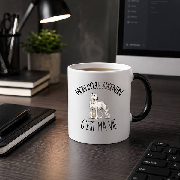Mug Magique Mon Dogue Argentin c'est ma vie