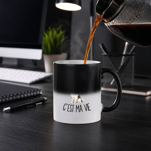 Mug Magique Mon Épagneul Papillon c'est ma vie