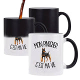 Mug Magique Mon Pinscher c'est ma vie