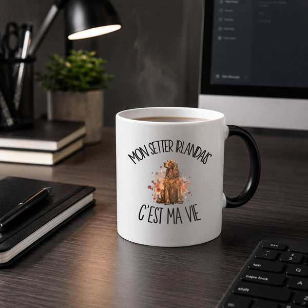 Mug Magique Mon Setter Irlandais c'est ma vie