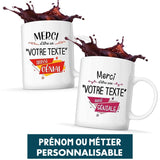 Mug personnalisable Merci Métier/Prénom Génial(e) - Planetee